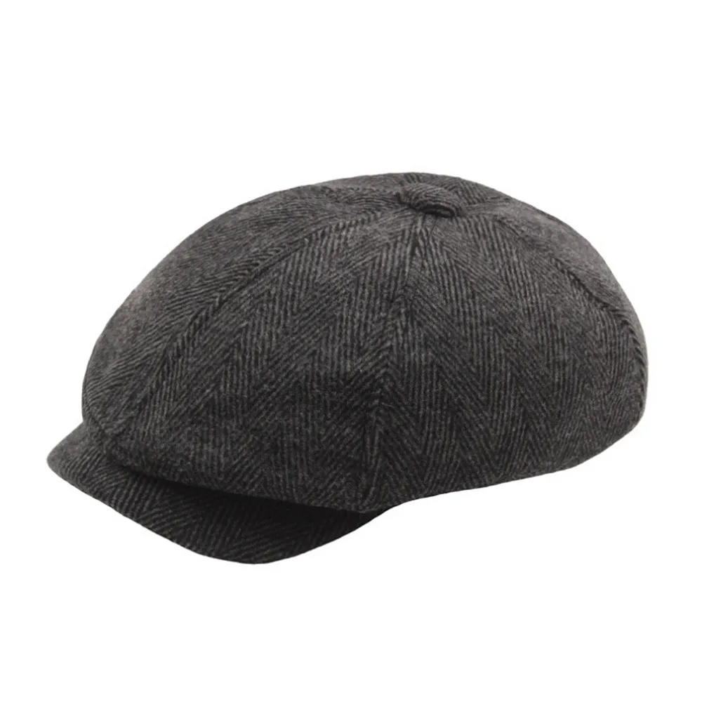 Модный крутой мужской берет Beanie джентльменский Стиль Хлопок Войлок бейсбольный