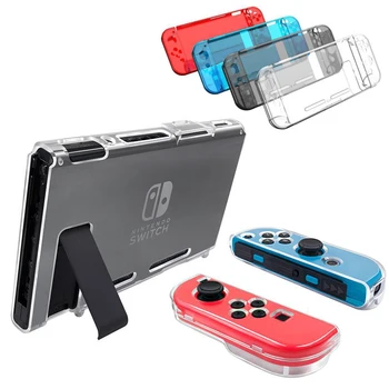 

Crystal Transparent Clear PC Hard Case Protective Cover Shell for Nintend Switch Console Joy-Con Controller Full Body Protector