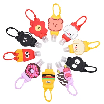 

1PC 30ML Portable Cute Cartoon Silicone Animal Mini Hand Sanitizer Disposable No Clean Detachable Cover Christmas Gift