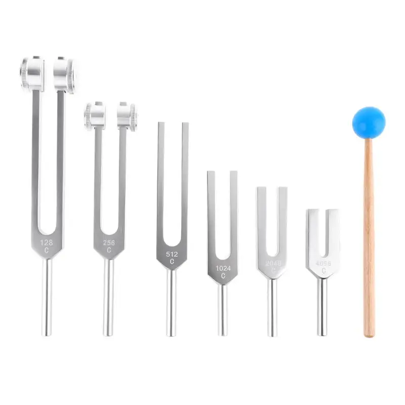

6Pcs/Set Aluminum 128Hz-4096Hz Tuning Fork Kit Healing Sound Vibration
