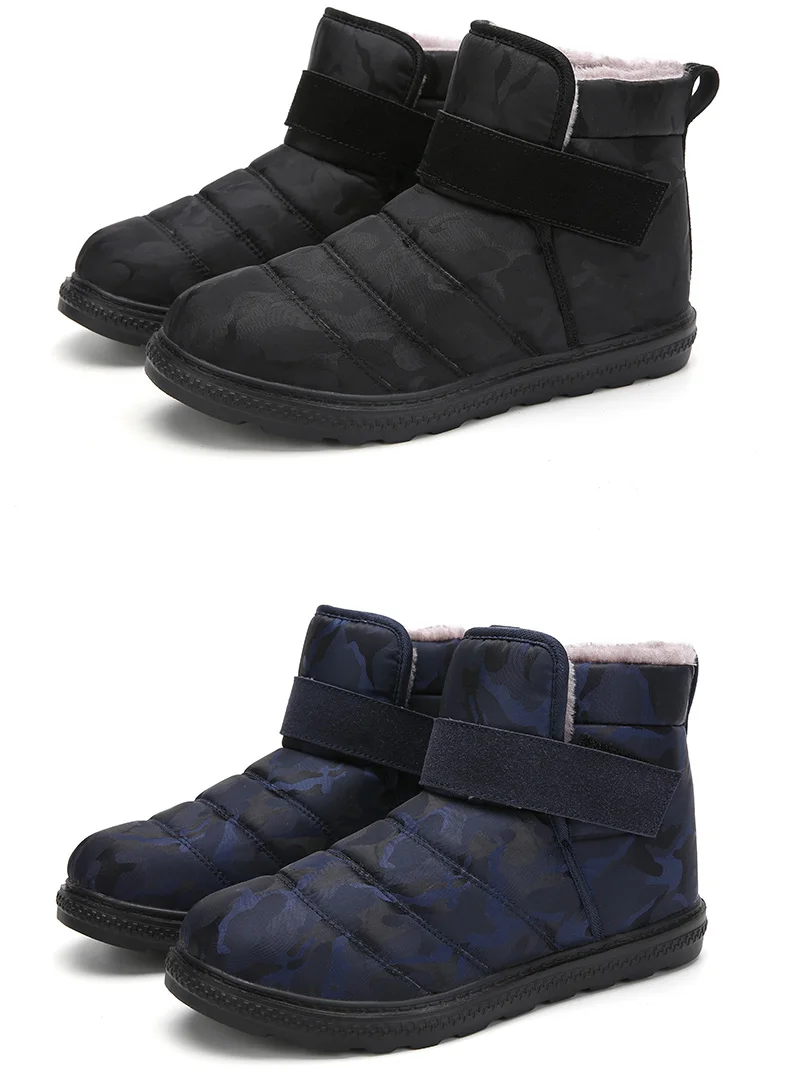 Classic Women Winter boots Snow Boots Female Warm Fur Plush Shoes Hook& Loop Ankle Boots Waterproof non-slip Botas Mujer