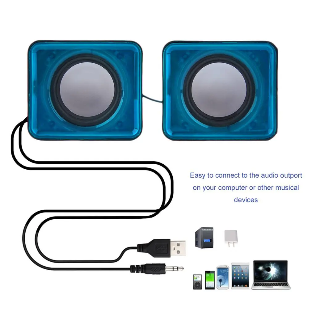 Мини USB 2 0 3 5 мм Джек мультимедийный настольный компьютер динамик ноутбука музыка