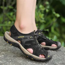 Новинка; повседневные мужские мягкие сандалии; удобные мужские летние кожаные сандалии; мужские летние пляжные сандалии в римском стиле; большие размеры 38-46; 12,3