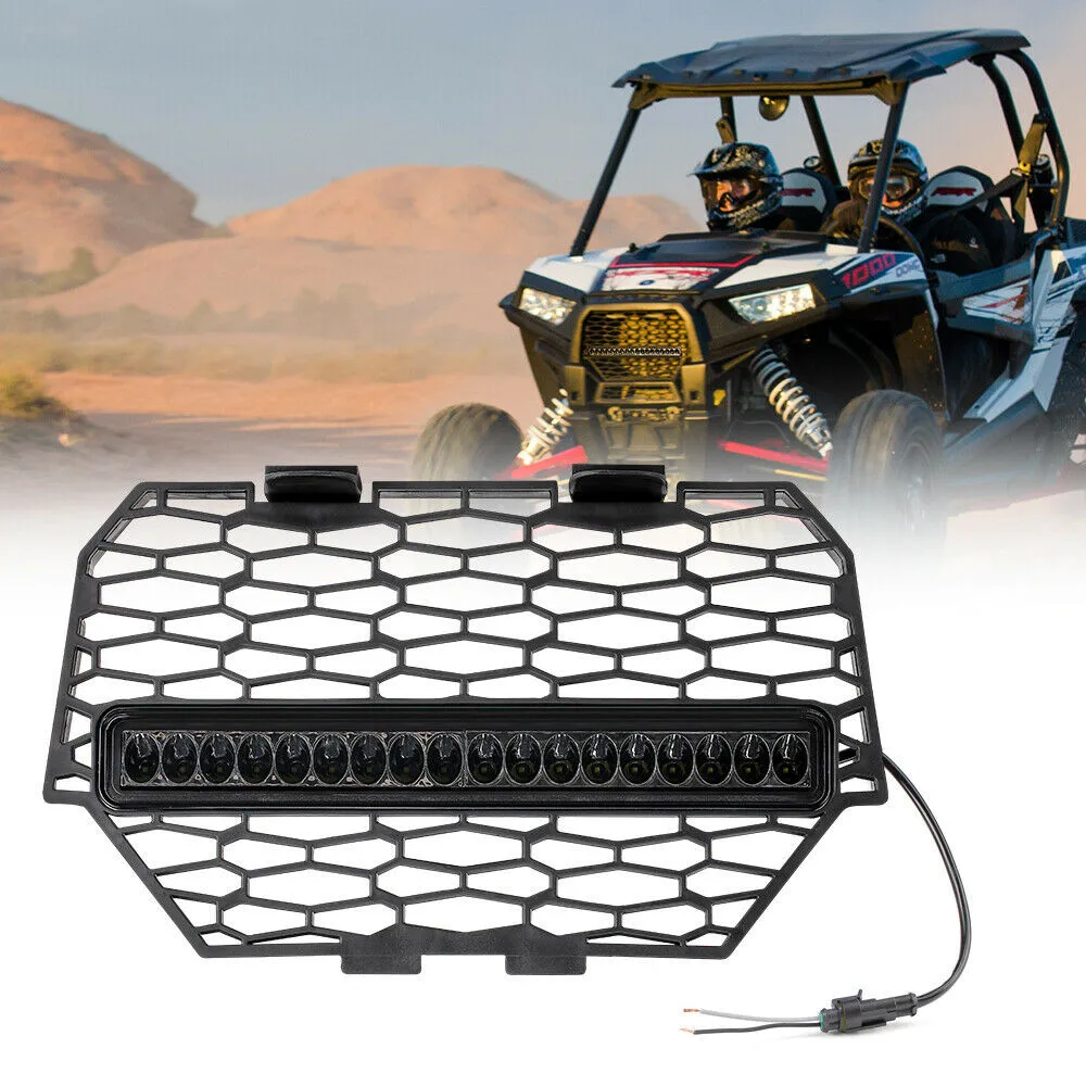 UTV передняя решетка бампера w/светодиодный световой бар для Polaris RZR XP XP4 1000 RZR-4 900 RZR Turbo RZR-XC RZR-S светодиодный свет черный