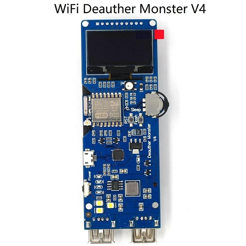 Wi-Fi Deauther Монстр V4 Esp8266 18650 макетная плата Защита от неправильной полярности антенна чехол Мощность power Bank 5V 2A