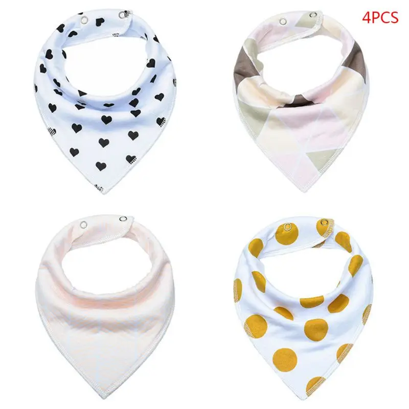 

4 Pcs/set Boys Bibs Cotton Fashion Anti-Smell Anti-Bacterial Infants Apron Newborn Quick Dry Saliva Towel