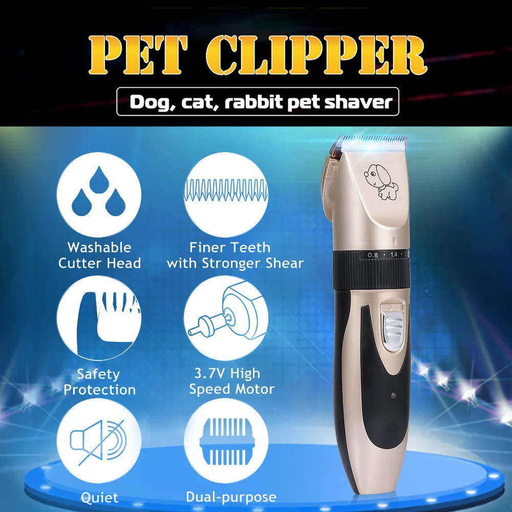 Hot Rechargeable Low-noise Cat Dog Hair Trimmer Electrical Pet Clipper Remover Cutter Grooming Haircut Machine Groo | Дом и сад