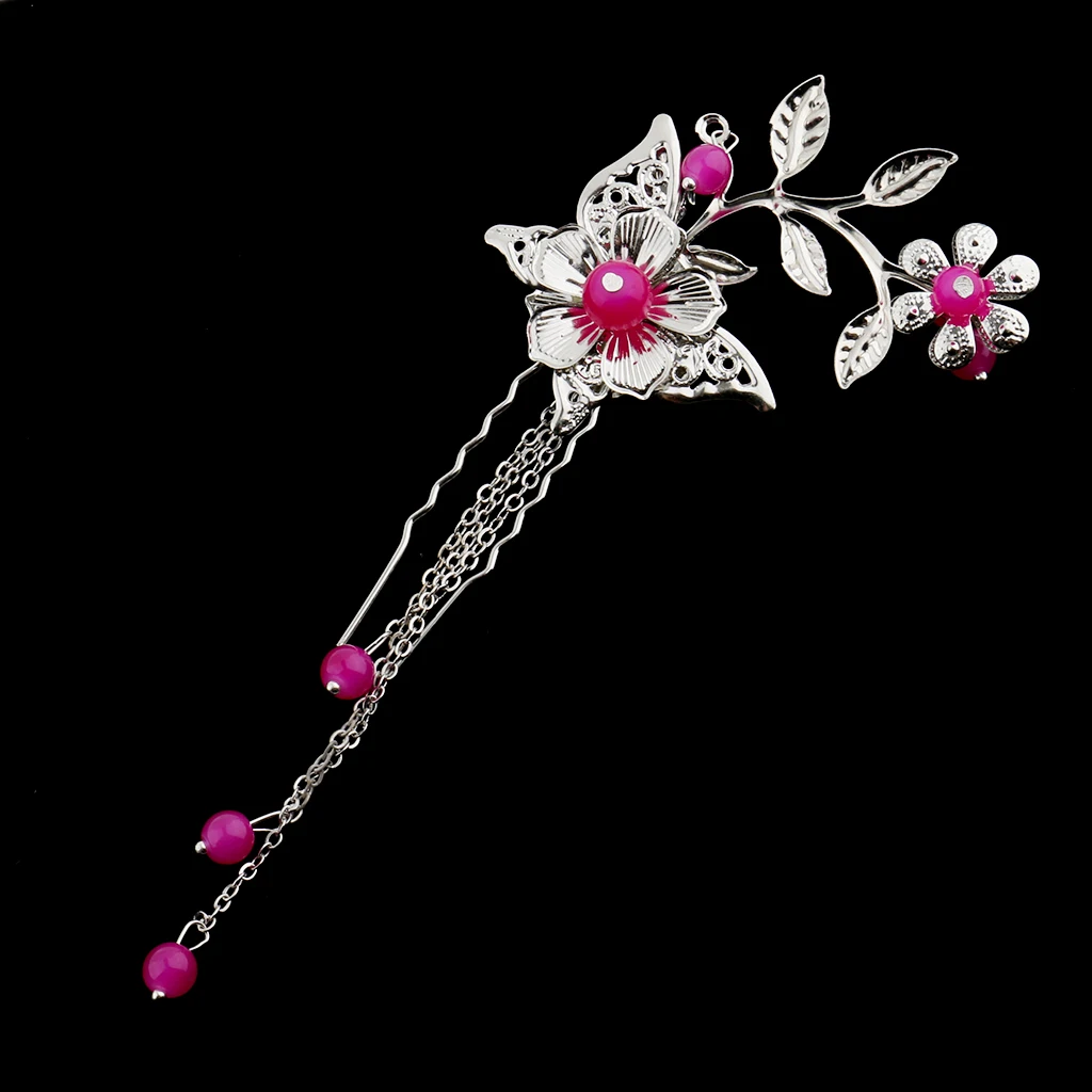 Kanzashi Hairpin Japanese Hair Clip U Pin Tassels for Kimono Bride  Lady