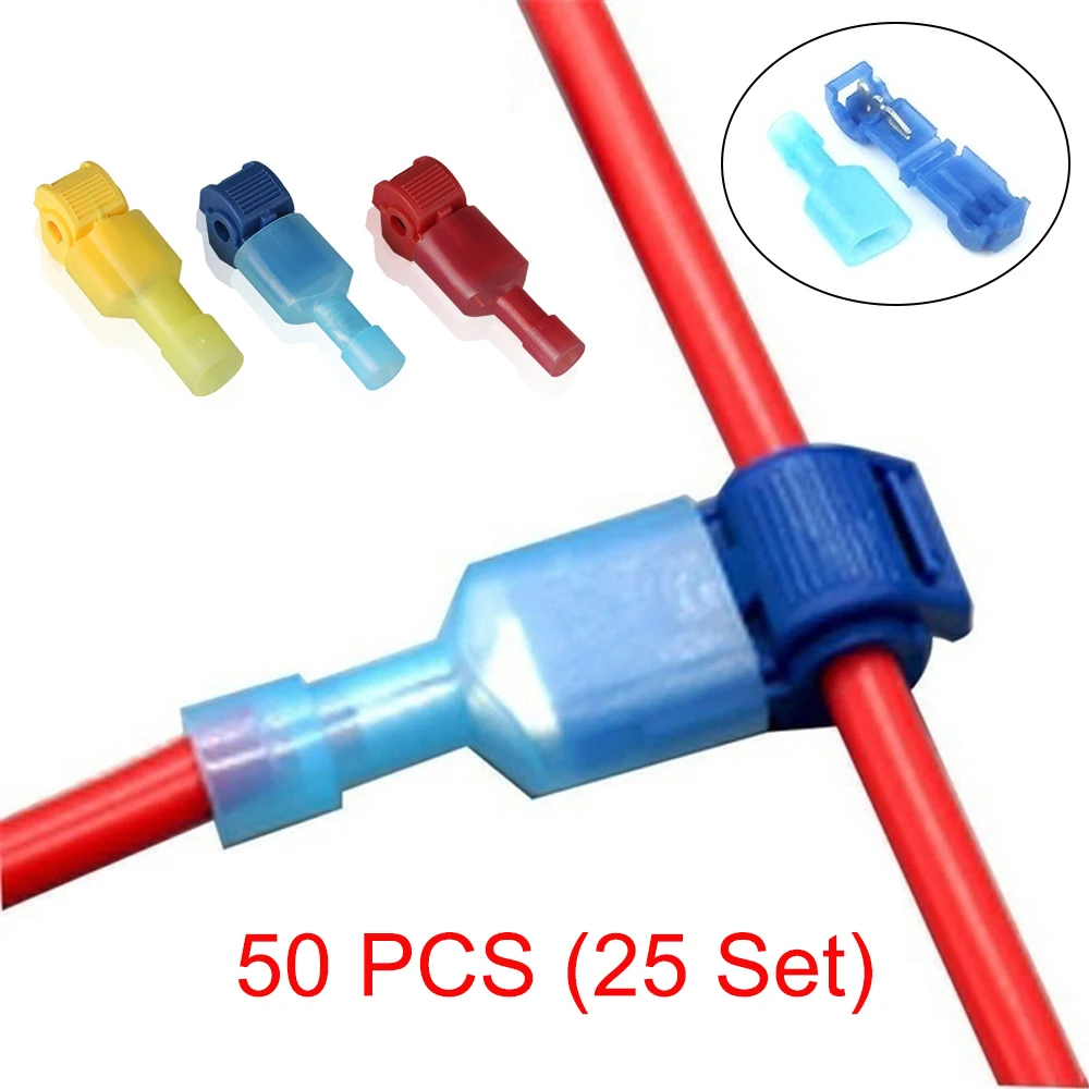 50pcs(25set) Quick Electrical Cable Connectors Snap Splice Lock Wire