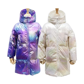 

Girls Winter Coat Jaqueta Infantil Menina Candy Colors Children 90% Duck Down Clothes Kid Autumn Long Jacket Outwear 4-9Years
