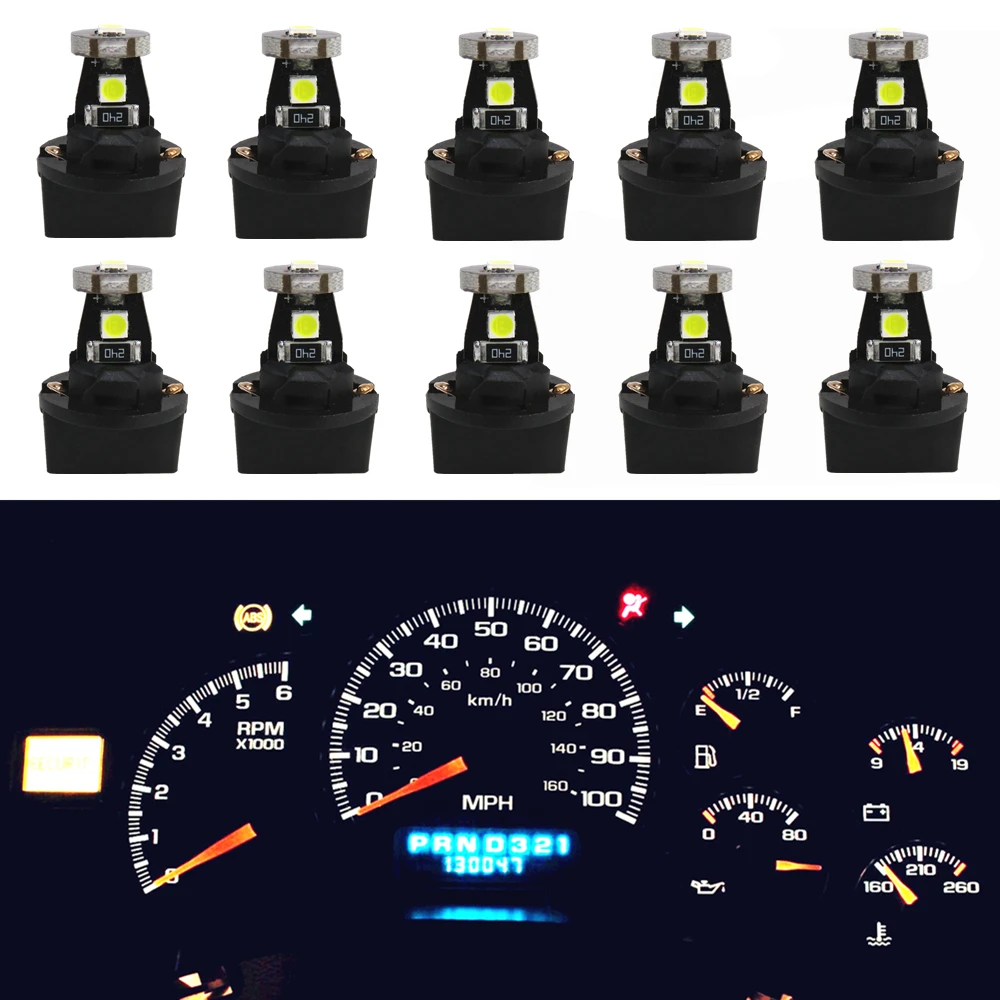 Супер яркая светодиодная лампа WLJH 10x Canbus T10 W5W 158 194 для салона автомобиля Приборная