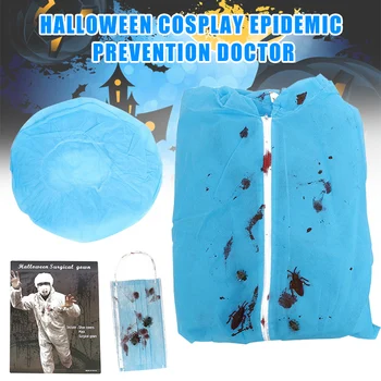 

Halloween Costume Doctor Clothes Cosplay Masquerade Party Horror Bloody Surgery Clothes Adult XH8Z