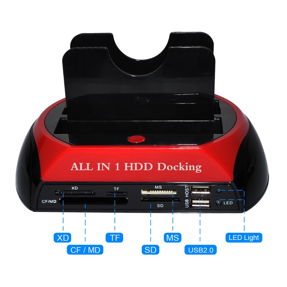 External hard drive case ssd enclosure hard drive enclosure hdd case enclosure DeepFox USB2.0/Type C to 2.5 3.5 Inch hard drive docking station USB3.0 SATA IDE dual slots