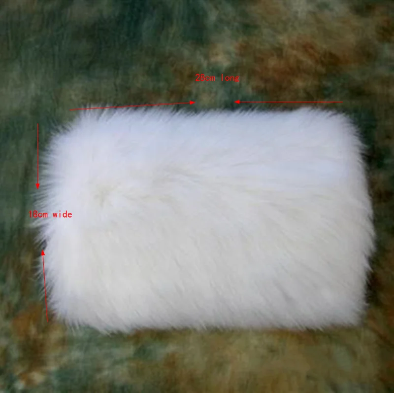 Faux Fur Winter Hand Muff Ivory White Color Cheap Warm Bridal Hand warmers Wedding Gloves High Quality