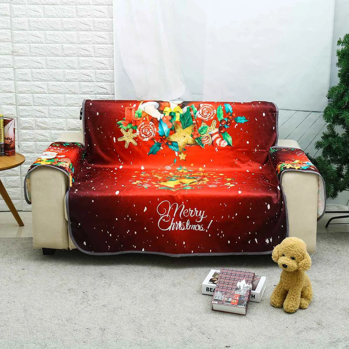 candy Double Sofa Диван-кровать, моющееся покрытие, 1/2/3-4 место коврик-лежак чехлов мебель Рождественский Декор полиэстер дышащая подушка Защитная крышка - Цвет: candy Double Sofa