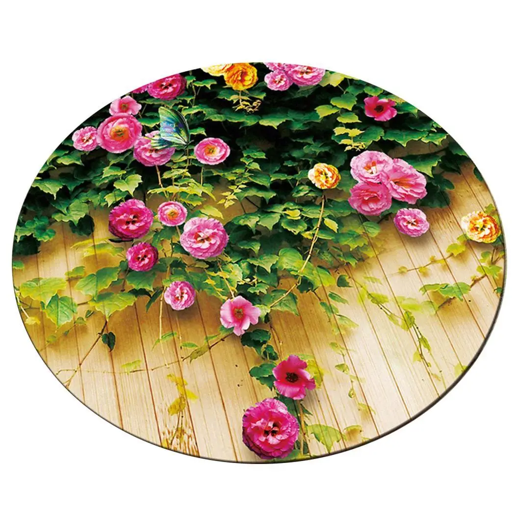 4 узора Новая Домашняя ванная комната спальня коврик пол мягкий Противоскользящий нескользящий ванная комната, спальня, КОВРИК КОВРЫ круглой формы для дома