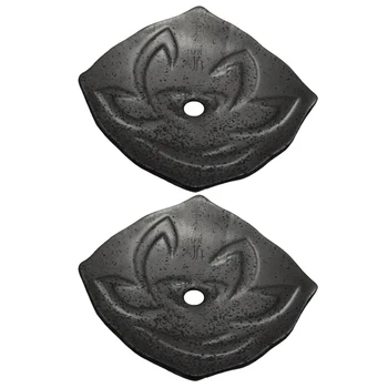 

2PCS Lotus Shape Soap Dish Anti-Slip Draining Soap Case Household Soap Box Lotus-Shaped Soap Container Ceramic Soap Tray