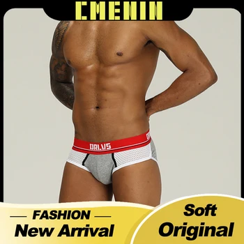 

High Quality Cotton LOGO Soft Sexy Undenwear Men Jockstrap Briefs Men's lingerieBikini Gay Men Underwear Male Jock Strap Gay
