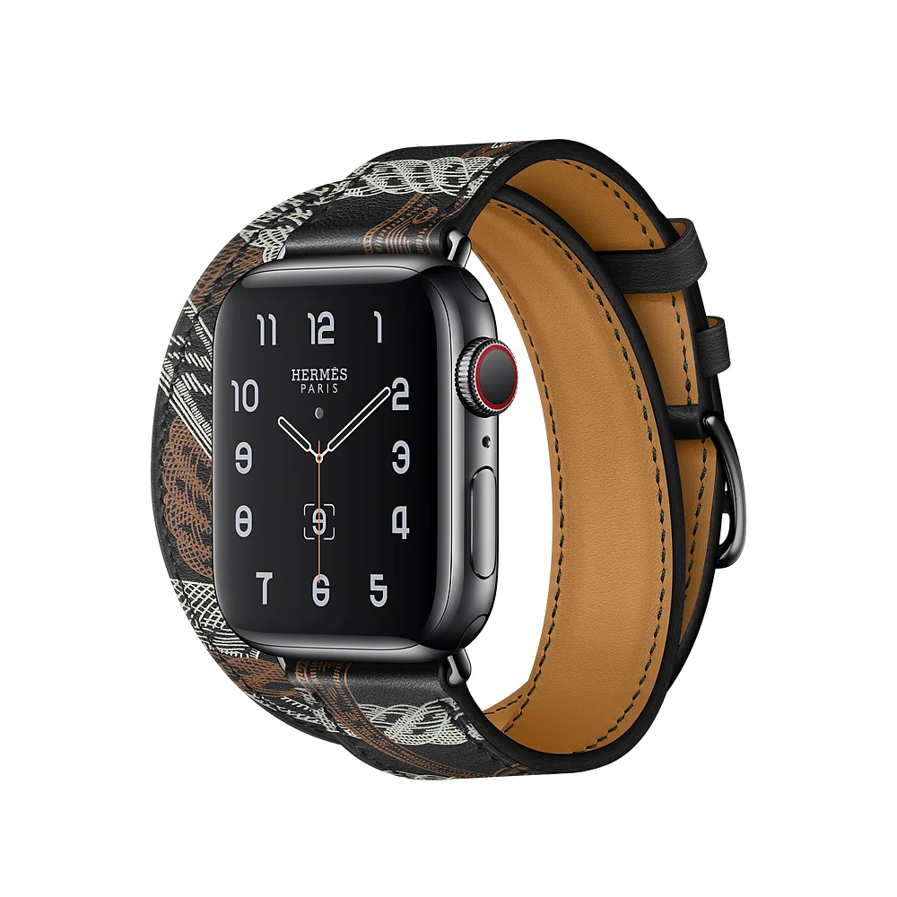 Ремешок для Apple watch band 5 4 44 мм 40 двойной тур из натуральной кожи correa iwatch 3 2 42 38