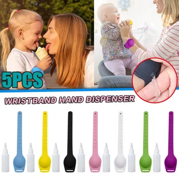 

Hand Sanitizer Disinfectant Sub-packing Silicone Bracelet Wristband Hand Dispenser Wearable Hand Sanitizer Dispenser Pumps New