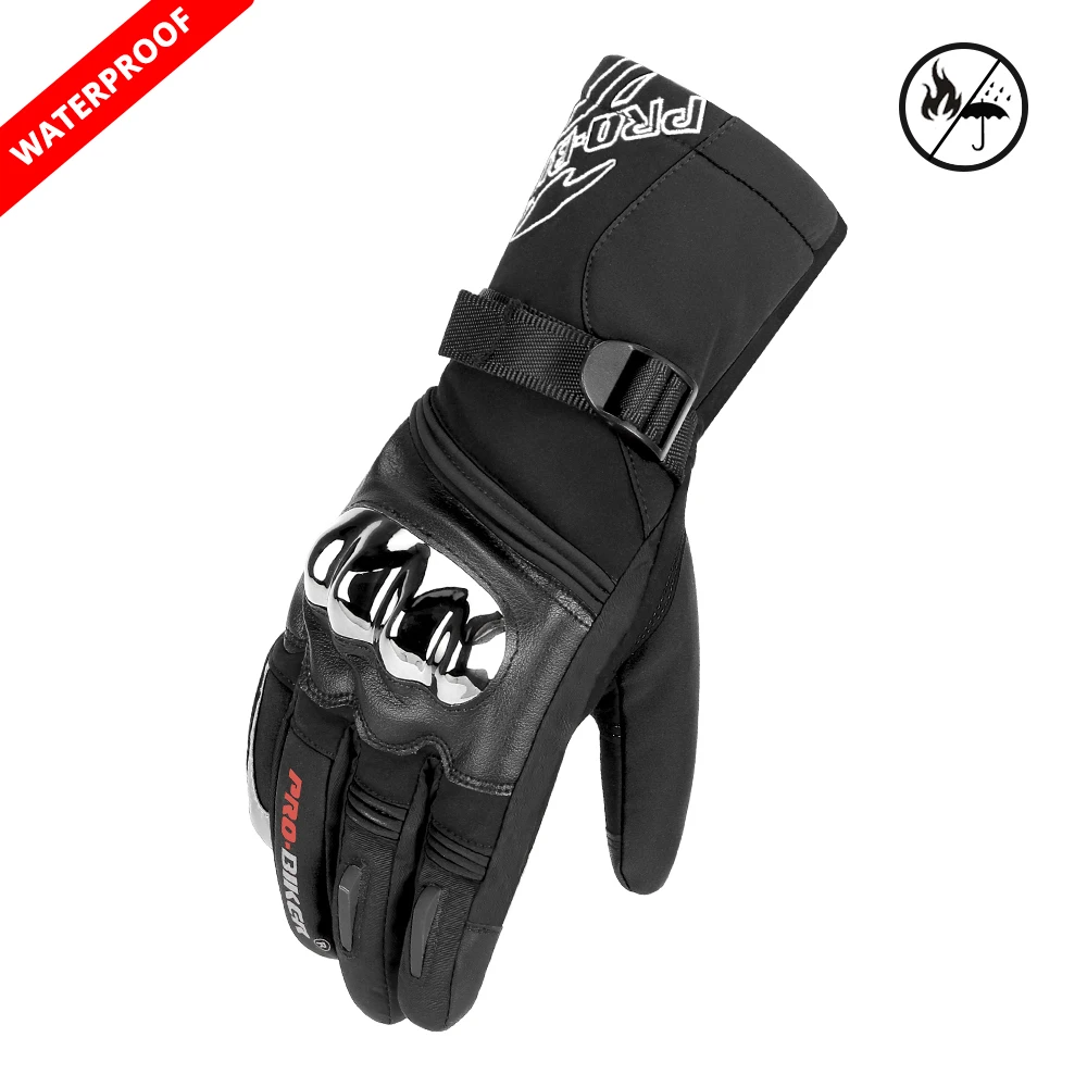 SUOMY Motorcycle Gloves Men Waterproof Windproof Winter Guantes Moto Gloves Touch Screen Motorbike Riding Gloves - Color: MTV-10 BK Waterproof