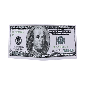 

Fashion USD Dollar Pattern Short Purse Creative Design PU Leather Money Bag for Men Women 2020 Card Bags Folding Money Wallet