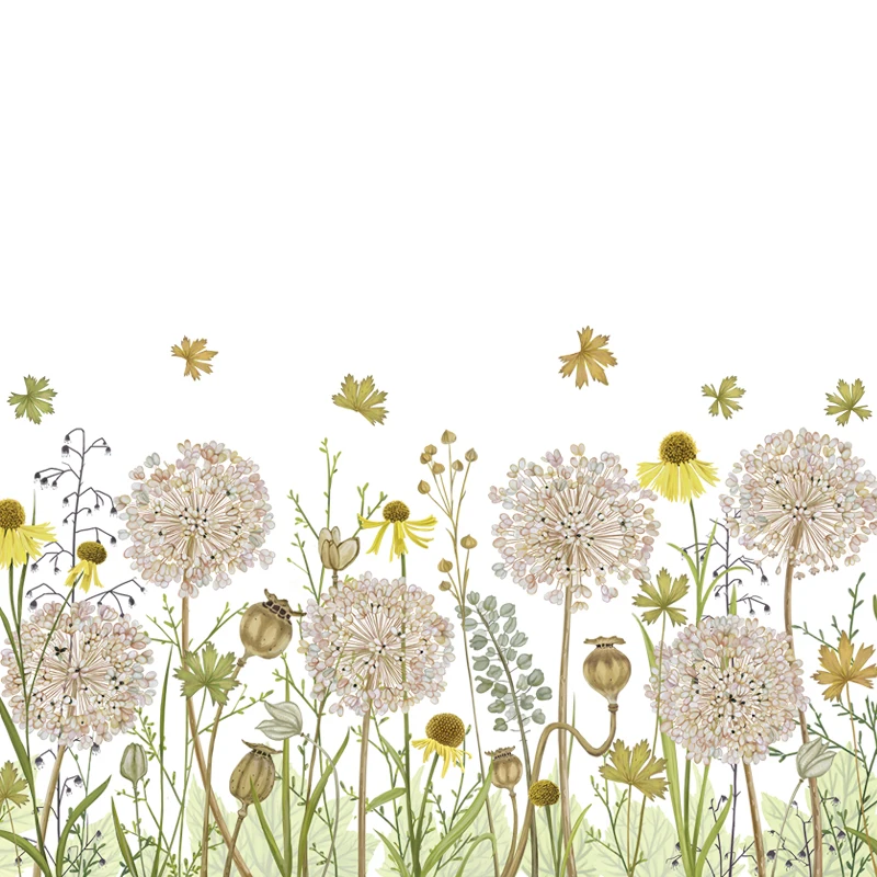 Цветы растения листья настенное украшение гостиная кухня домашний декор