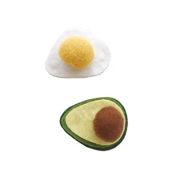 

10pcs ins Fashion Cute Felt Egg Avocado Snap Clips Solid Pom Pom Barrettes Hairpins Princess Headwear Boutique Hair Accessories