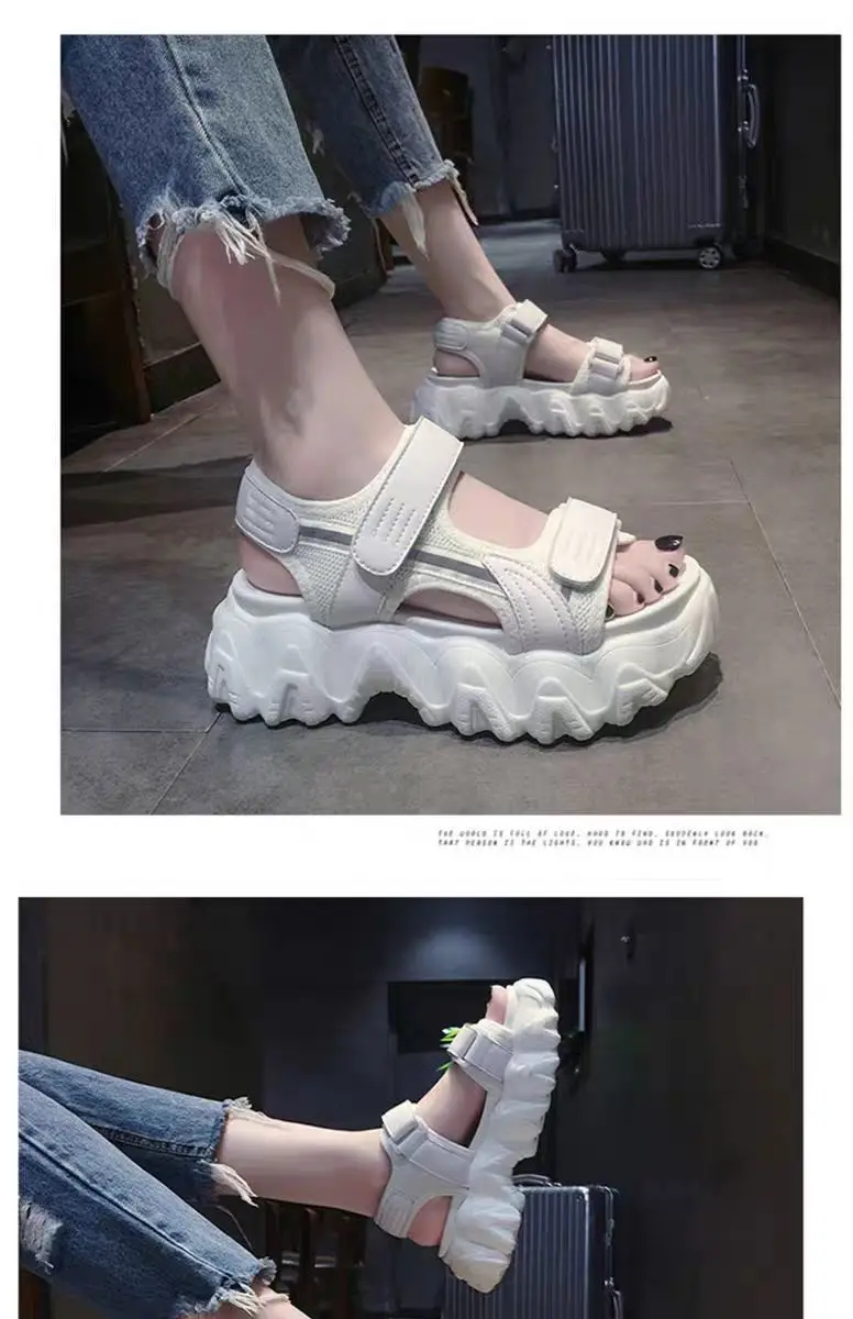2021 women sandals platform chunky wedge shoes