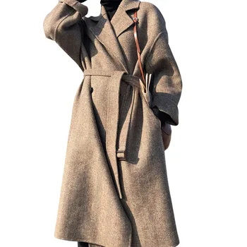 

Women Lady Long Sleeve Warm Solid Color Elegant Coat for Winter Beach Party JL