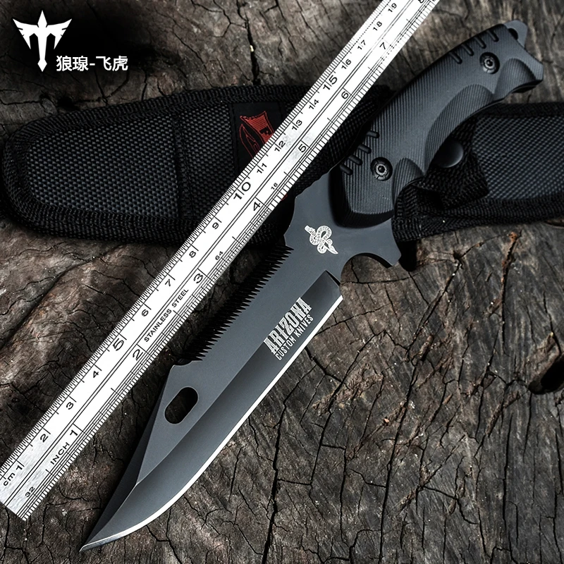

WIND Outdoor self-defense military knife,sharp tactical straight knife, w wilderness survival knife camping Huning knife
