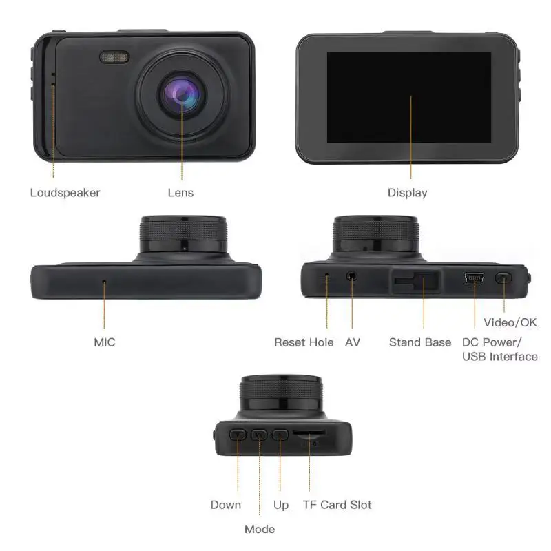 Видеорегистратор 3,0 ''ips FHD 1080P Автомобильный видеорегистратор с кнопкой/сенсорным экраном видеорегистратор камера g-сенсор ночное видение авто видеорегистратор