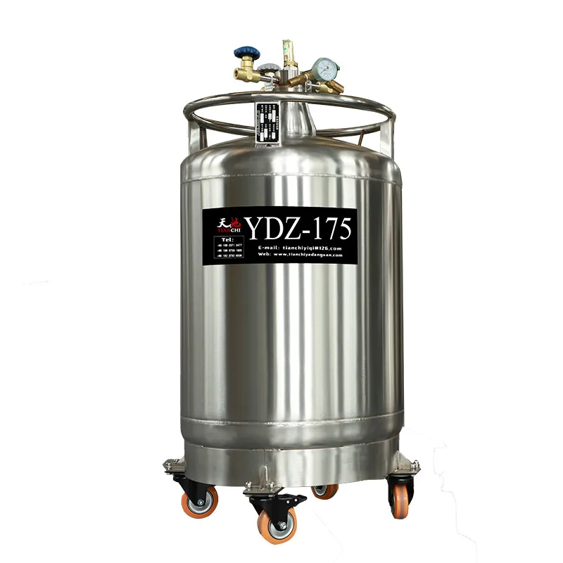 175-Liter Stainless Steel Liquid Nitrogen Tank self-pressurization cryogenic vessels for storage and dispensing liquid nitrogen |