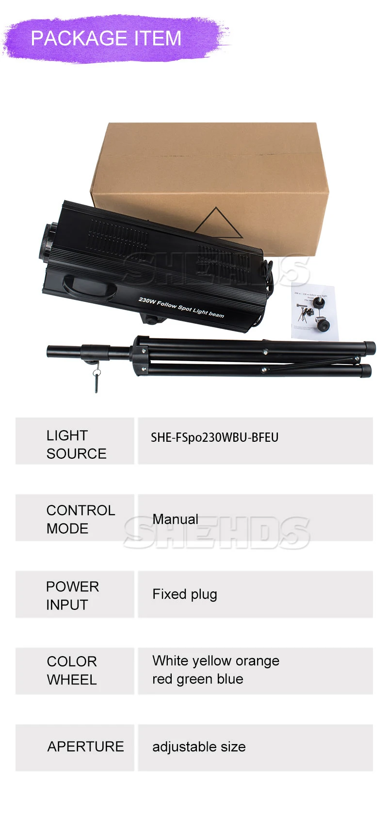 230 Вт следящий прожектор с силовым трекером бросок фолловспот для свадьбы/театрального представления лампы O-sram Spotlight SHEHDS