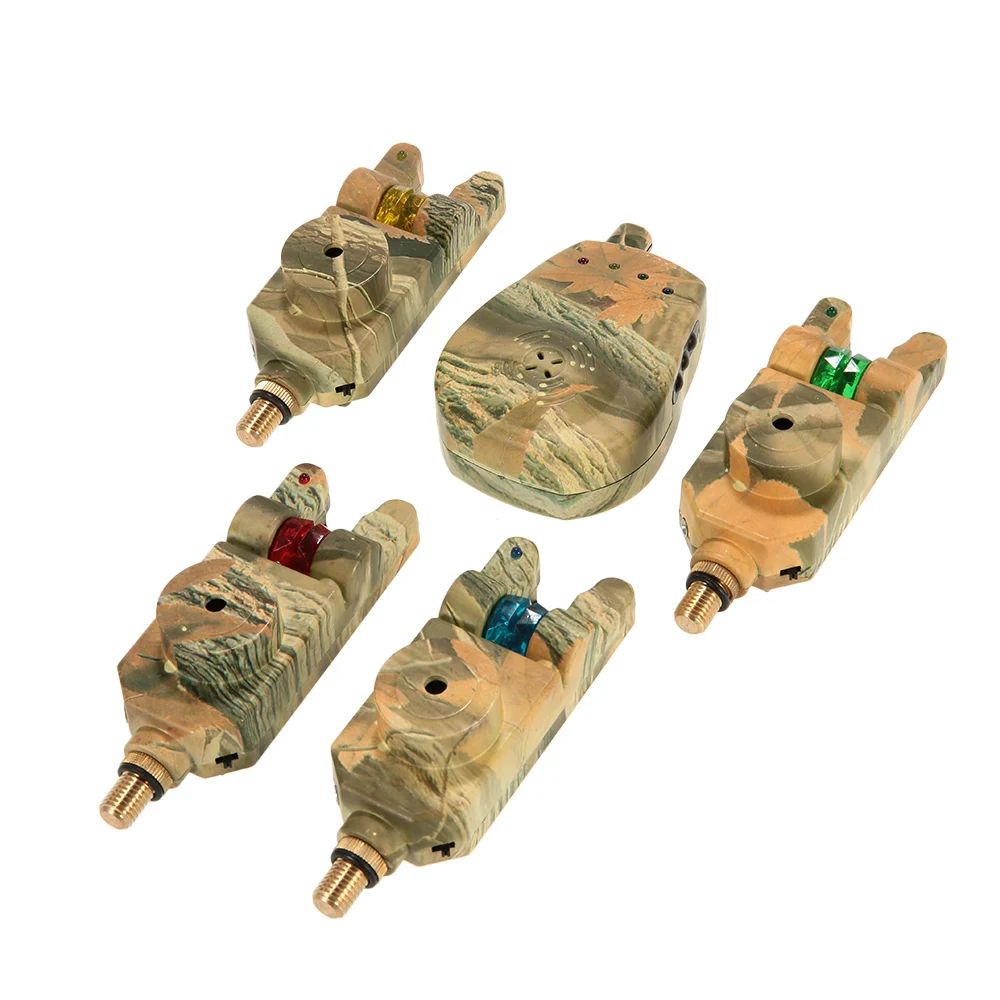 

Lixada Wireless LED Fishing Alarm Alert Set with Case 4 Fishing Bite Alarms + 1 Receiver Carp Fishing Tackle Pesca