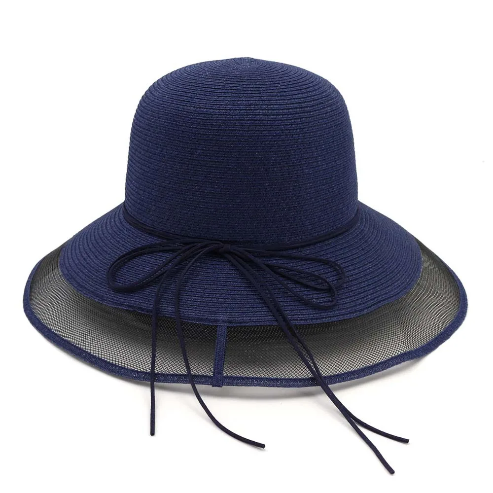 

Straw hat female bow fisherman hat beach sun hat
