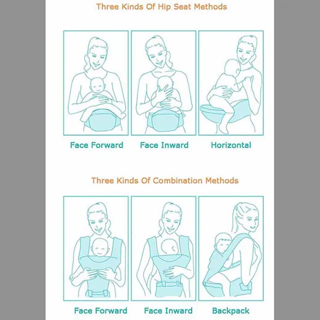 porte bébé Multiples Fonctions, Porte-Bébé Ergonomique, Ceinture Enveloppante – Image 6