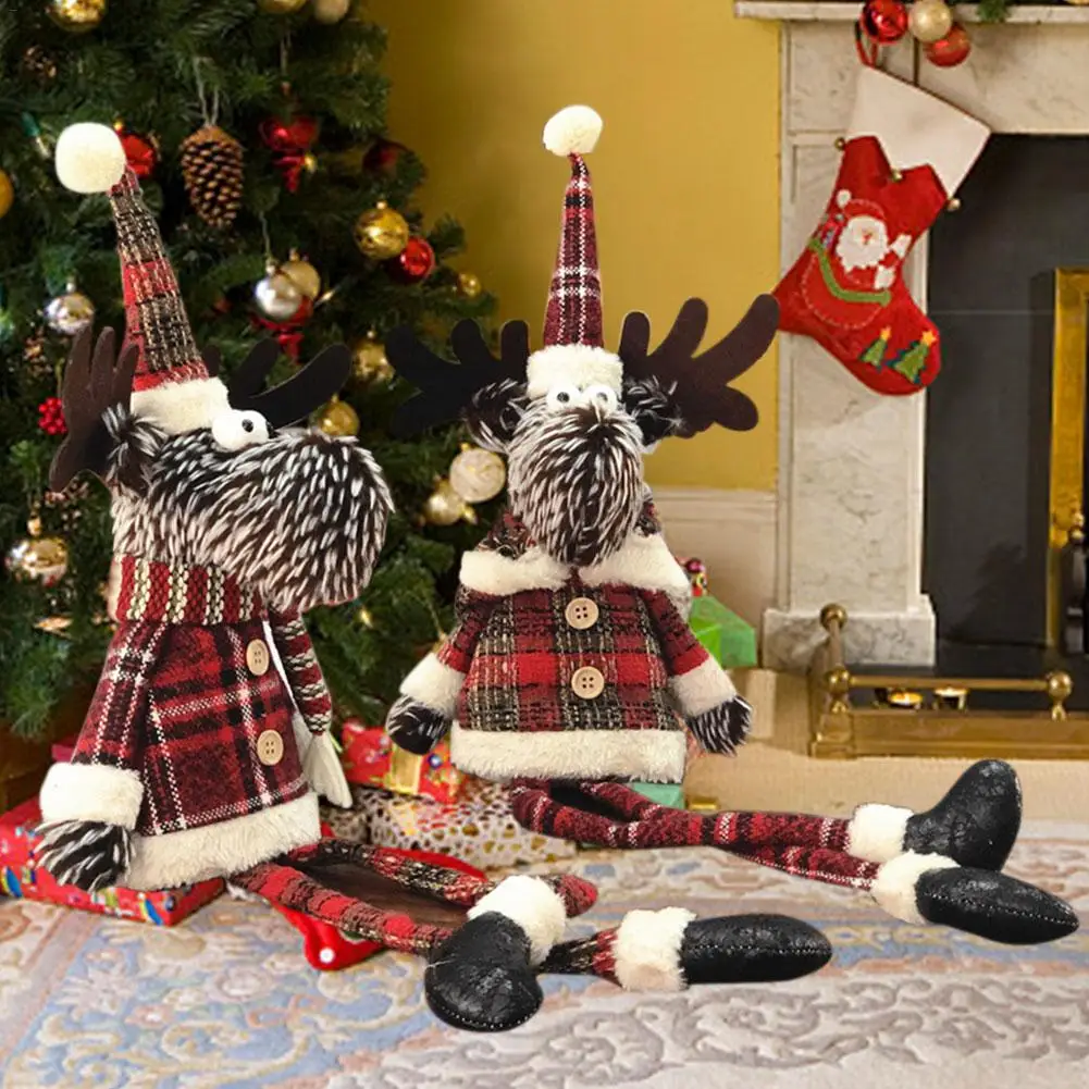 60 см рождественские длинные ноги лося Кукла рождественские украшения для дома Рождественская елка кулон Ormament Navidad вечерние украшения детский подарок