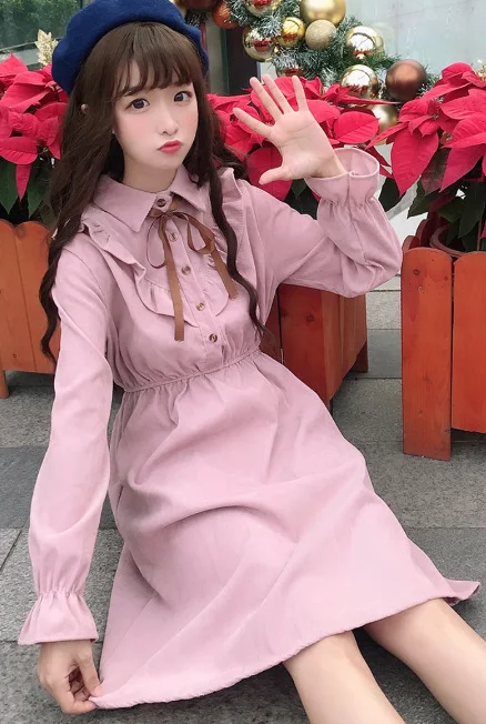 Missy, винтажный стиль, женская одежда, для косплея, для девочек, с бантом, длинный рукав-труба, платье, милое, ретро, готическое, Лолита, платье