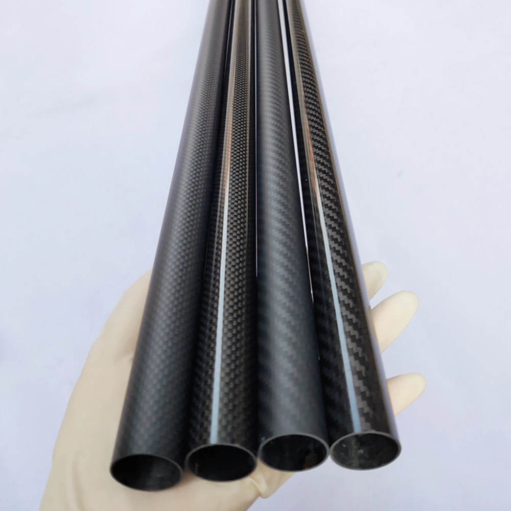 4pcs Specia Length 3k Full Carbon Fiber Tube OD15.5 x ID12 x 250mm for Drones, Fishing Rods