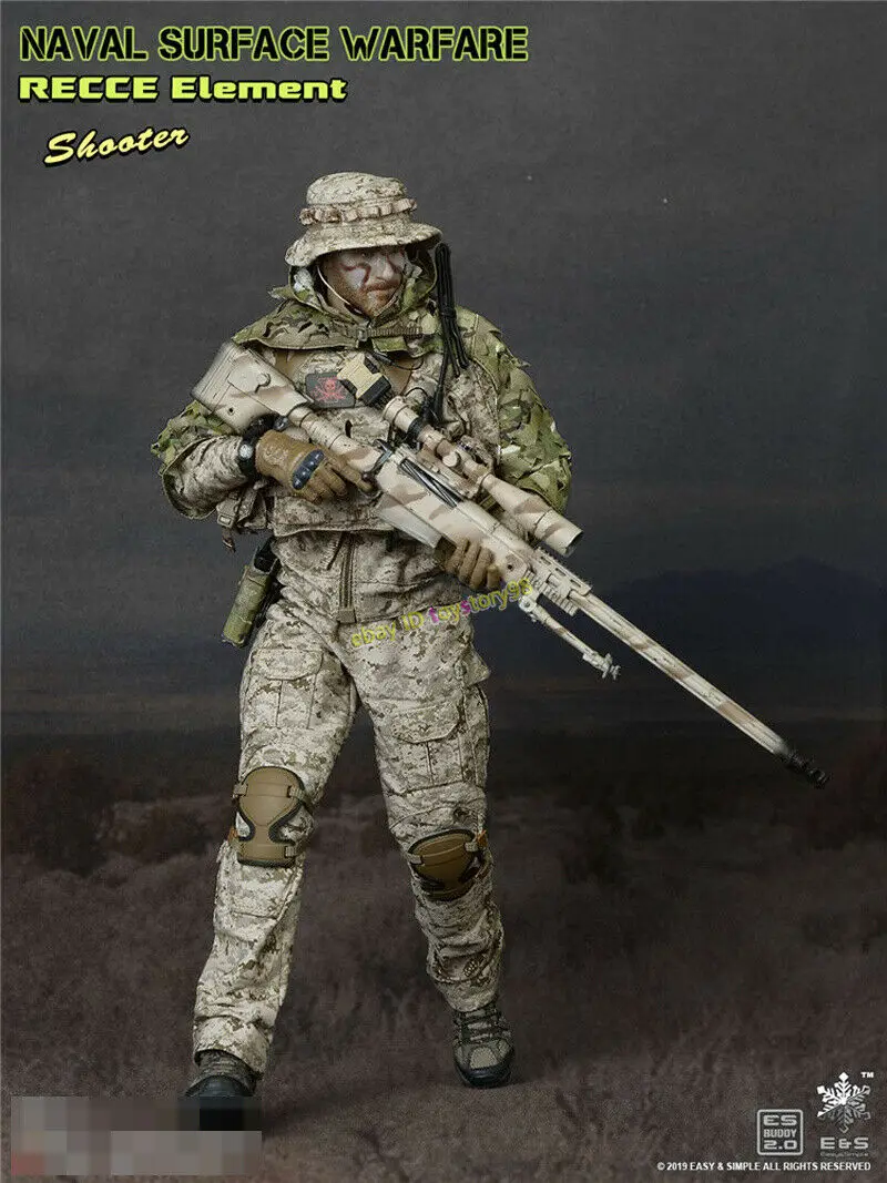 Легкий и простой ES26031A 1/6 морской поверхности войны RECCE команда шутер фигурка