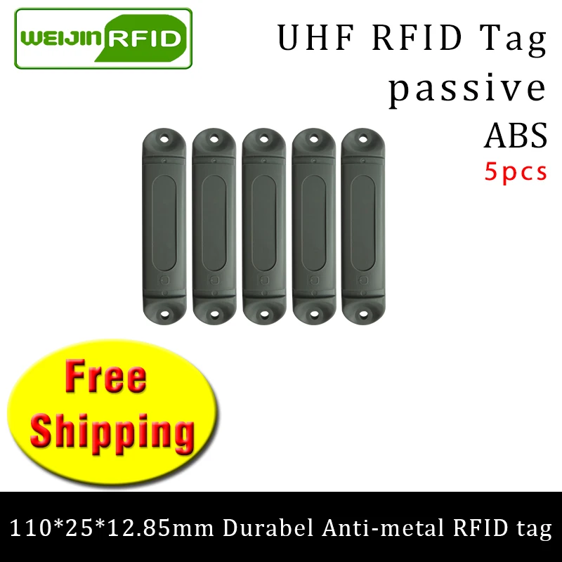 UHF RFID Метка 915 МГц 868 м M4QT EPC 110*25*12 85 мм 5 шт. Бесплатная доставка Прочный ABS Материал