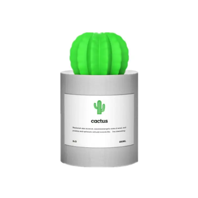 Gray USB мощность милый кактус эфирные масла диффузор аромат ароматерапия ночник тонкий туман увлажнитель бытовой декор комнаты аксессуары для автомобиля - Цвет: Gray