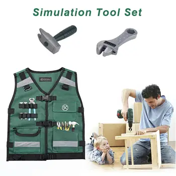 

Simulation Working Clothes Repair Tools Set Kids Pretend Playing Toys DIY Repair Tool Educational Toys For Toddlers Children