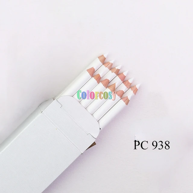 USA PC938 white color drawing pencil oily pencil 4.0MM soft big core paint  pencil Sanford Prismacolor white oil pencil 12pc/lot - AliExpress