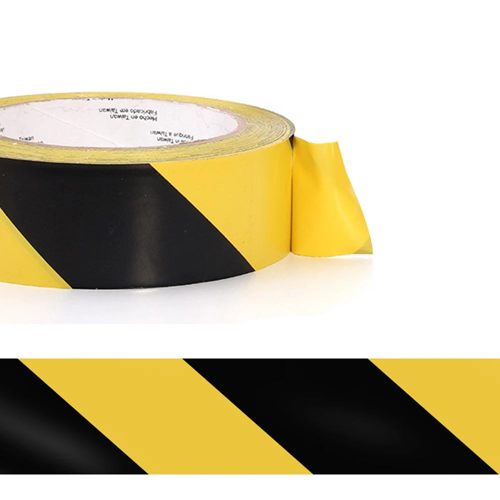 Advertencia De Peligro Cinta 50mm X 10m Negro y Amarillo Pvc Rollo De Seguridad Precaución Adhesivo