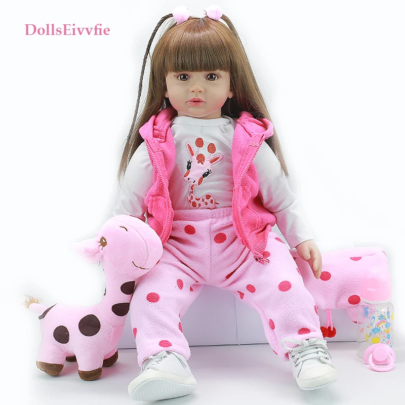 

BABY HAIR 60cm RealisticBonecas baby with best birthday gifts for kids baby high quality princess girl silicone rebo