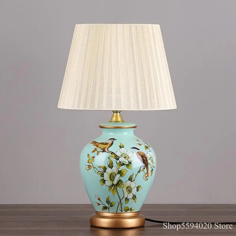Китайские керамические Настольные светильники лампы для гостиной кабинета
