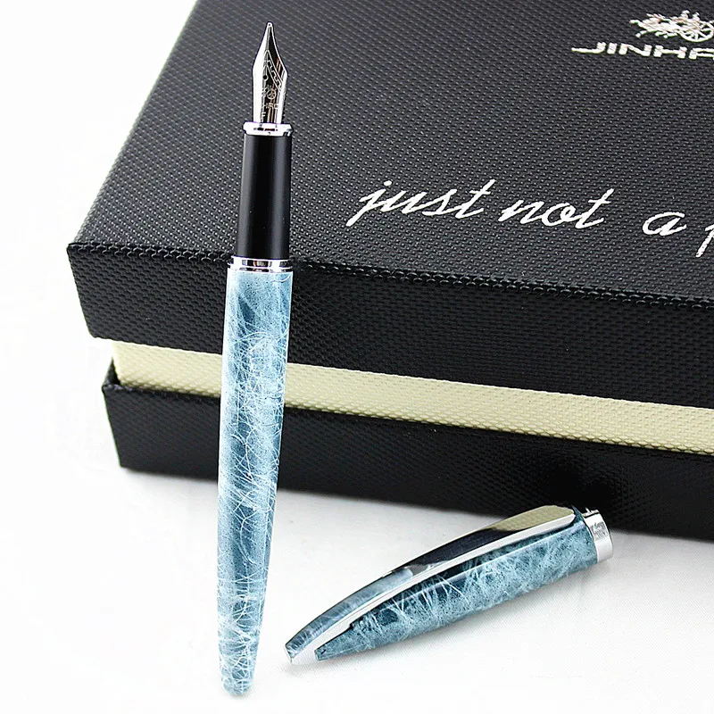 Подлинная Jinhao 156 авторучка полностью Металлическая Jinhao X450 ручка с мраморным узором серебряный зажим 0,5 мм Средний канцелярканцелярские