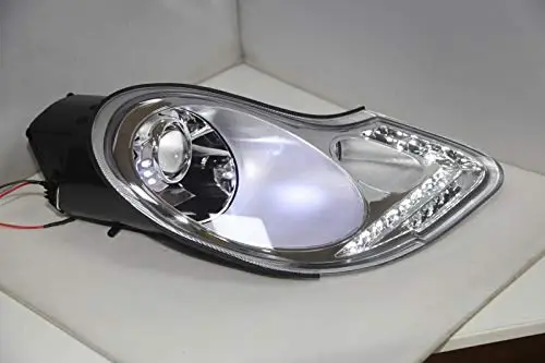 1 пара для Porsche Boxster 996 911 светодиодный головной фонарь серебристый передний свет фары